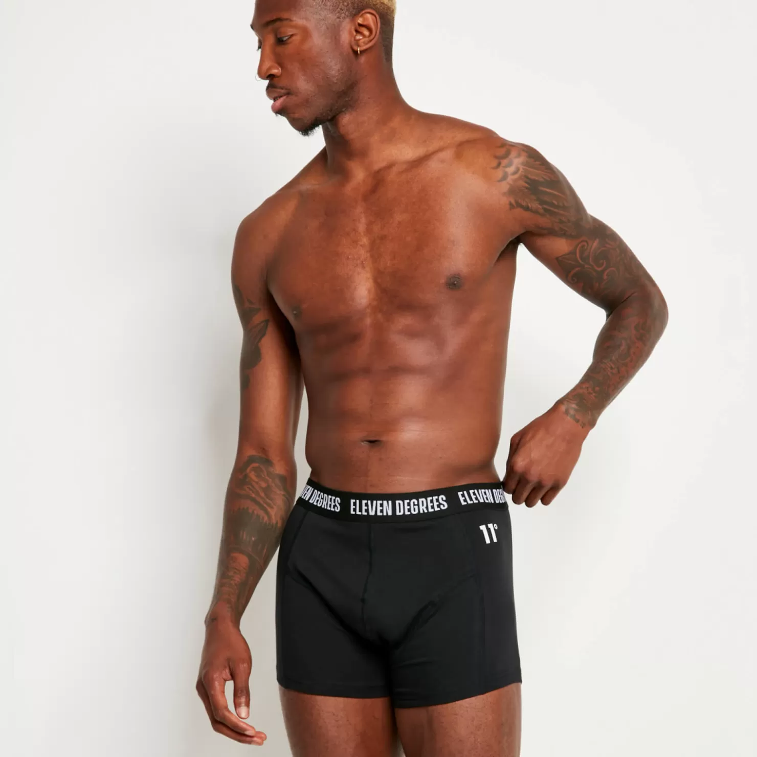 11 Degrees Socks & Underwear< 3 Pack Boxers – Black/Black/Black