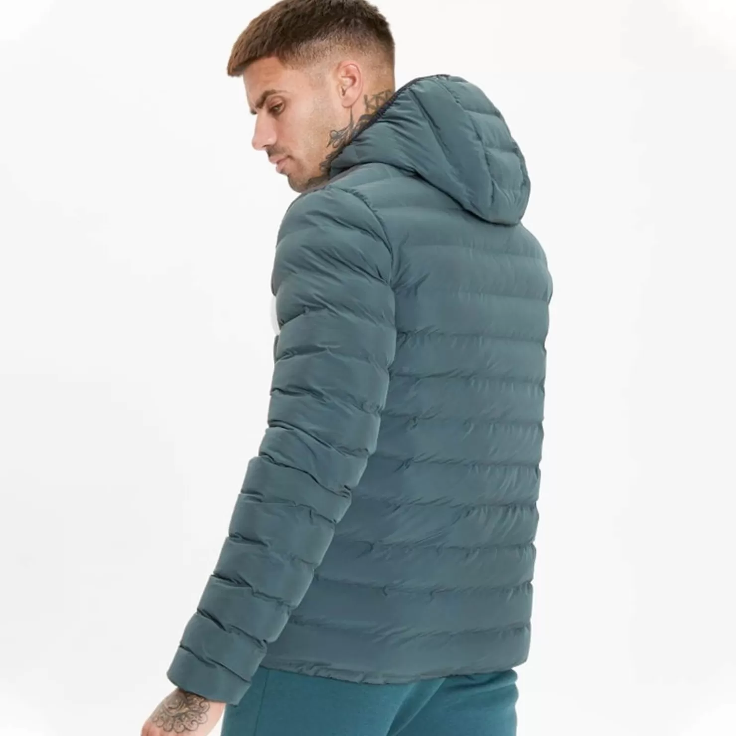 11 Degrees Jackets< Colour Block Space Jacket – Darkest Spruce Green / Black / White