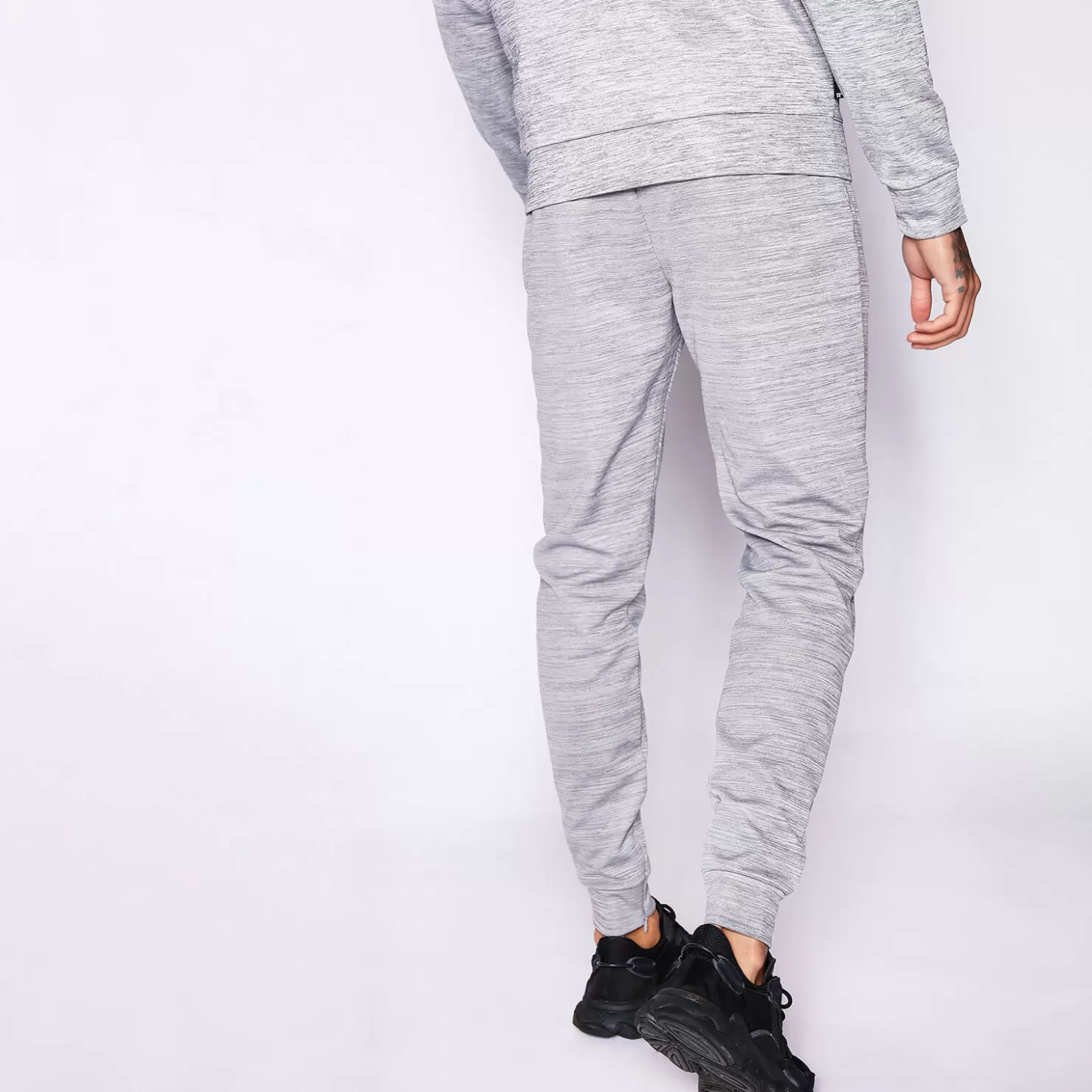 11 Degrees Tracksuits< Core Poly Track Pants – Concrete Marl
