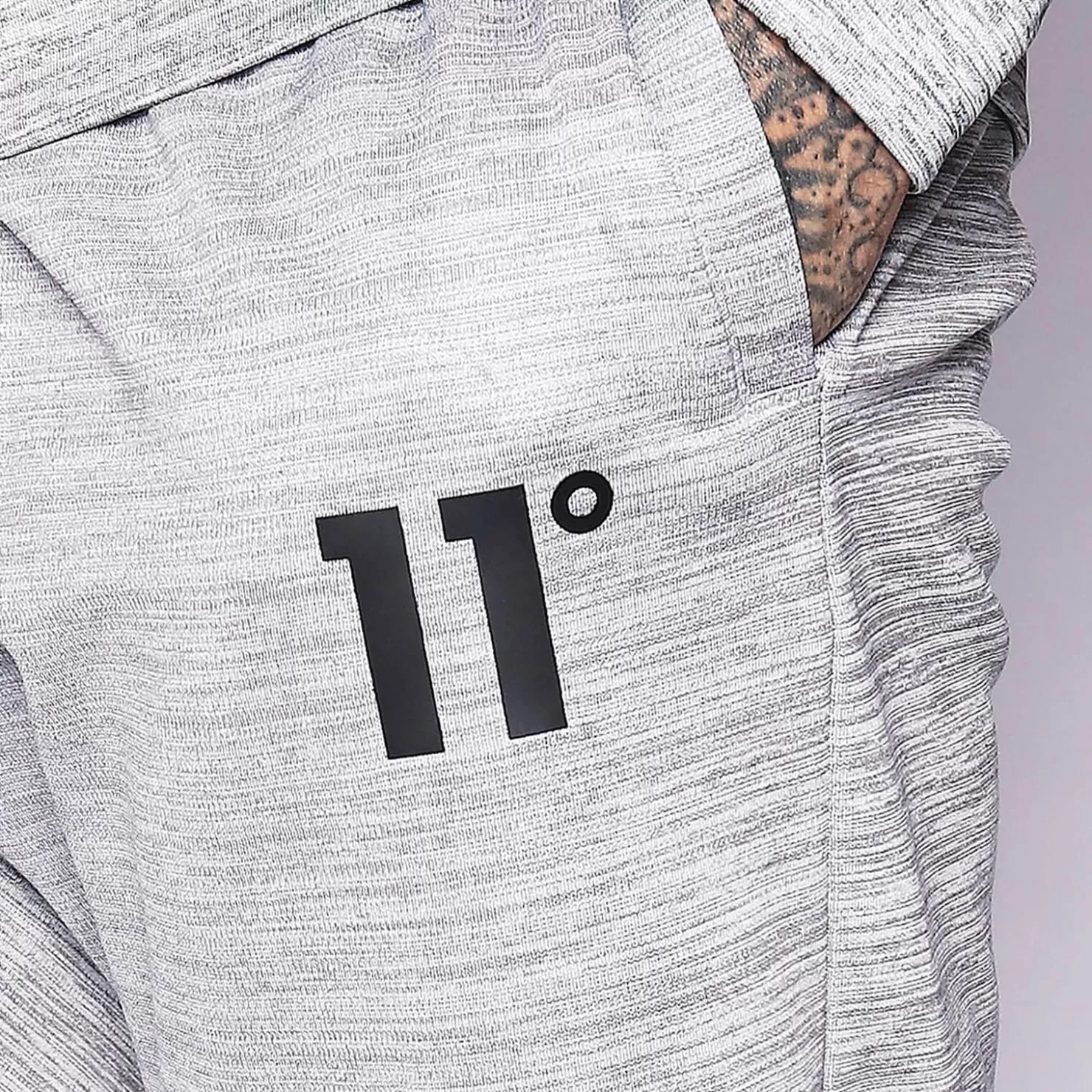 11 Degrees Tracksuits< Core Poly Track Pants – Concrete Marl