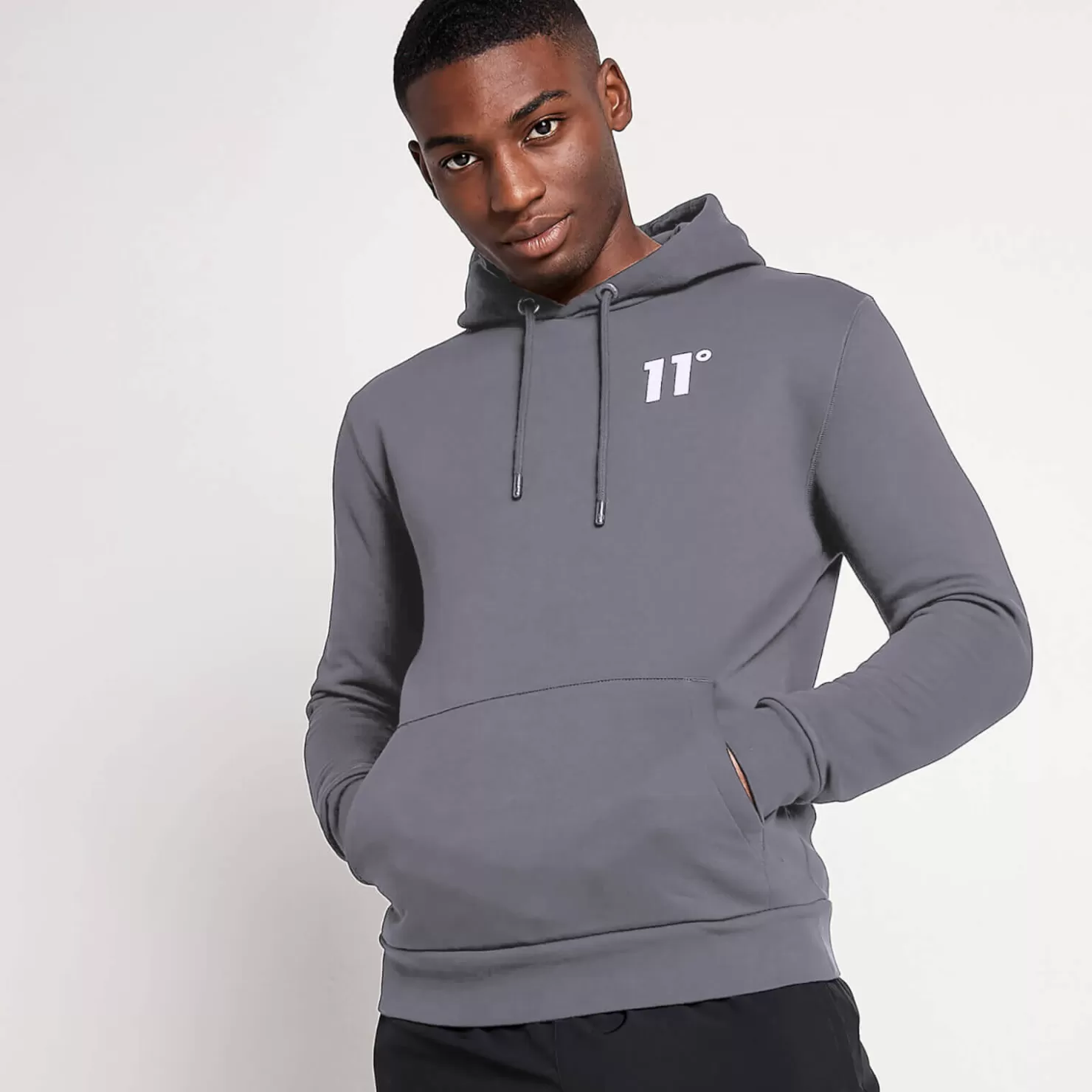 11 Degrees Hoodies< Core Pullover Hoodie – Shadow Grey