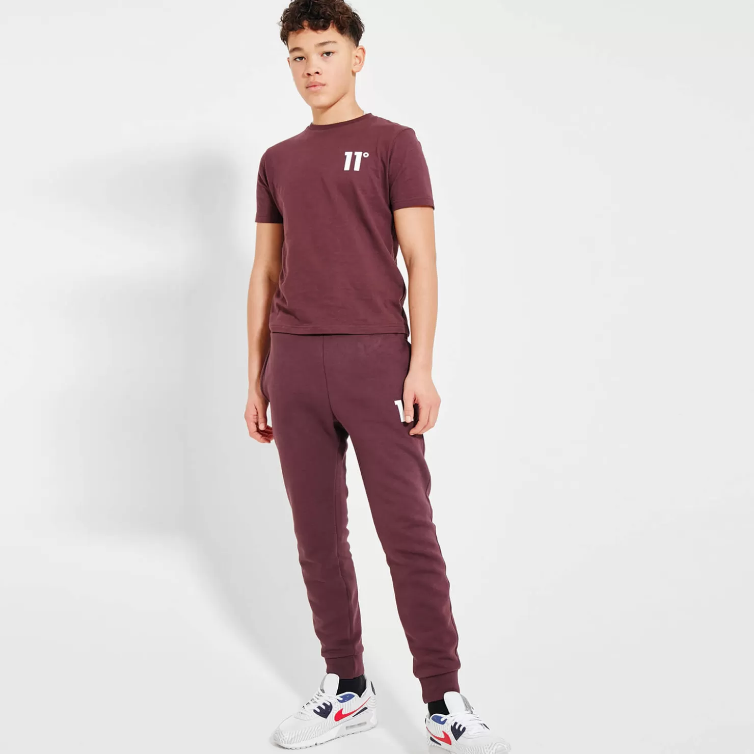 11 Degrees Joggers< Junior Core Joggers – Mulled Red