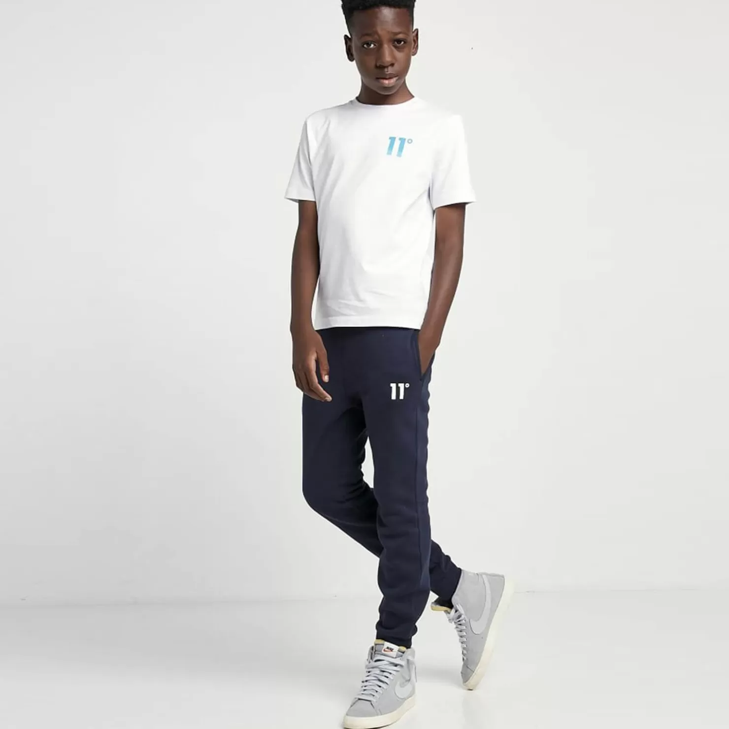 11 Degrees Joggers< Junior Core Joggers Small Logo – Navy