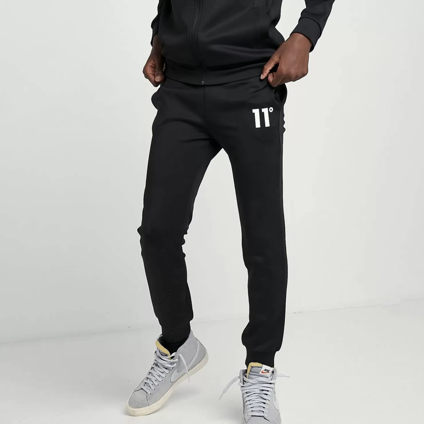11 Degrees Tracksuits< Junior Core Poly Tracksuit – Black