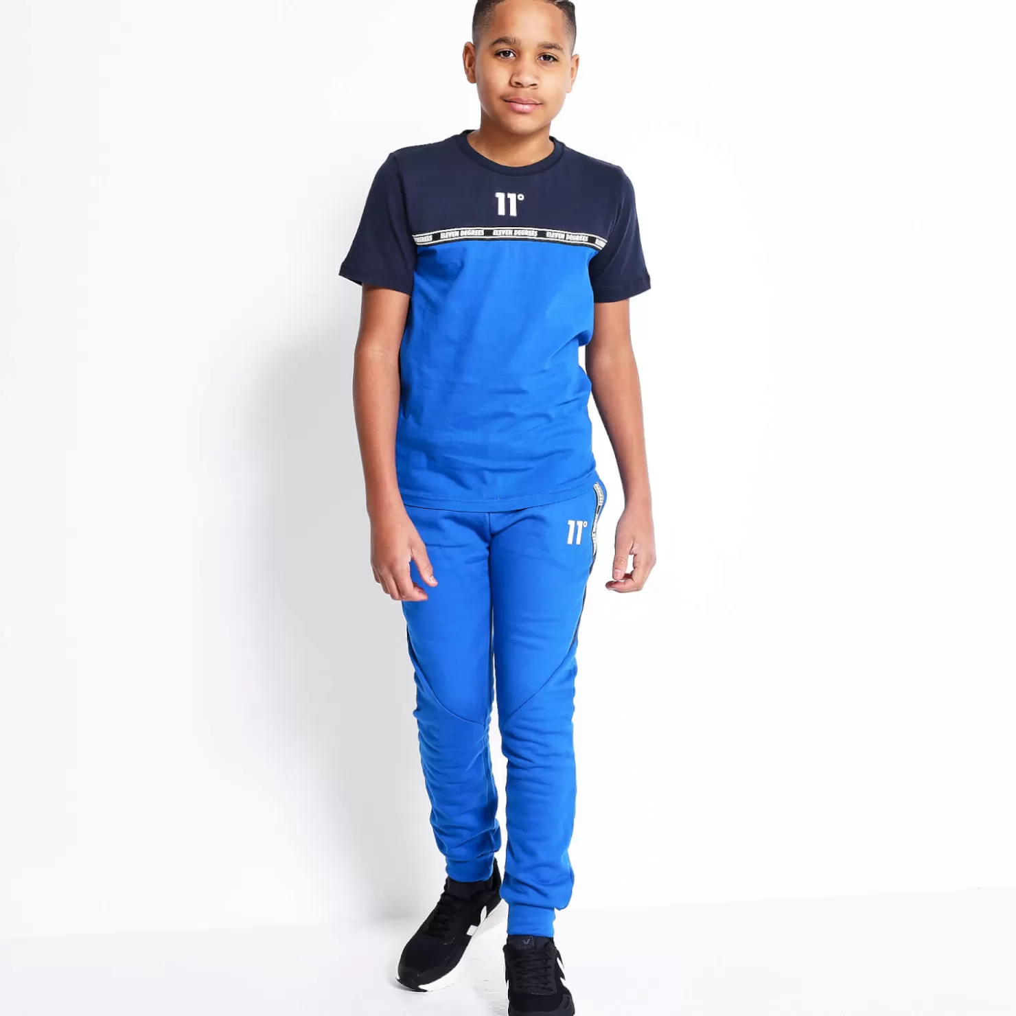 11 Degrees T-Shirts< Junior Cut And Sew Taped T-Shirt – Navy/Skydiver Blue