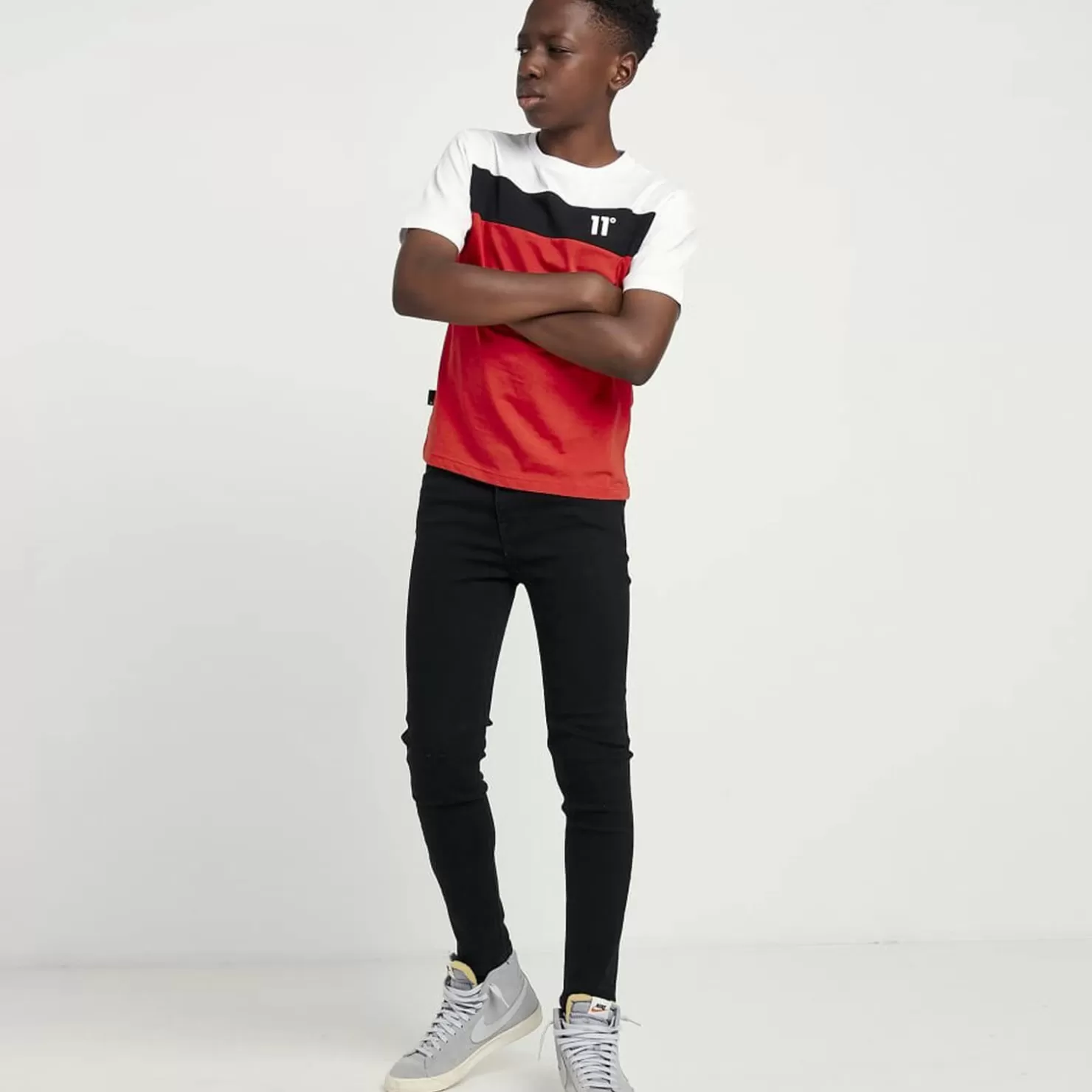 11 Degrees Jeans< Junior Sustainable Skinny Jeans – Jet Black Wash