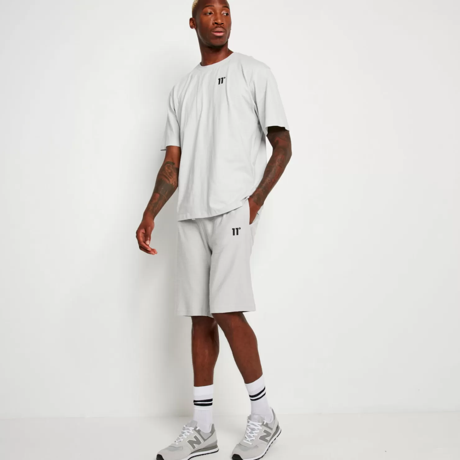 11 Degrees Shorts< Oversized Flight Shorts – Vapour Grey