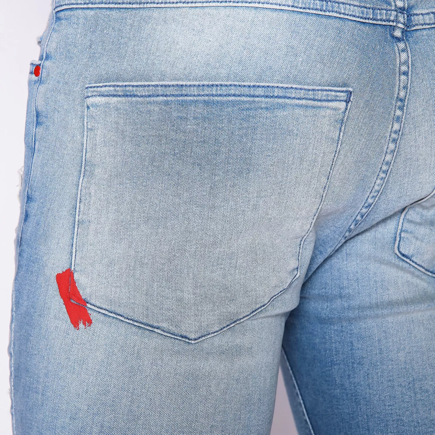 11 Degrees Shorts< Rip And Repair Skinny Shorts – Stone Wash