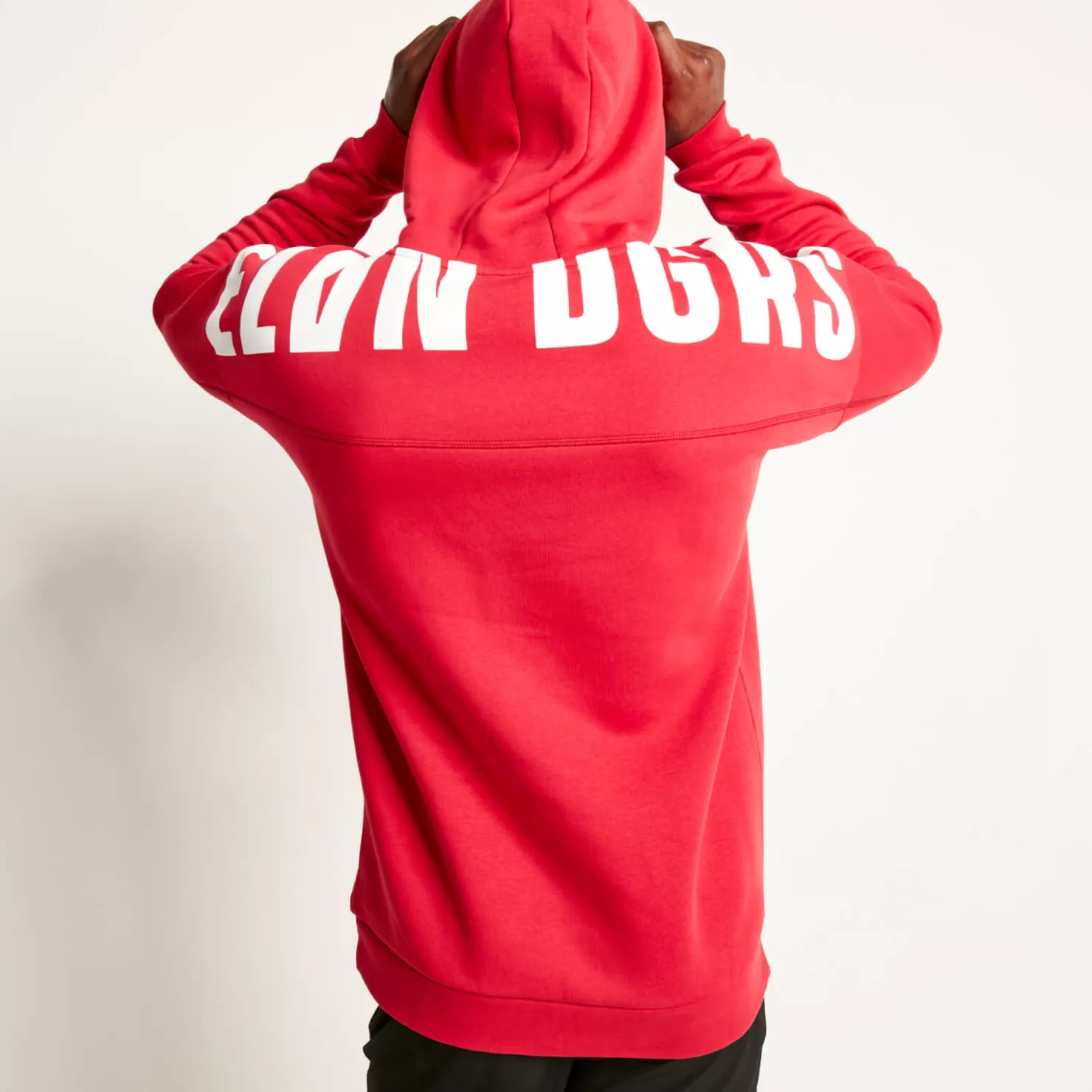 11 Degrees Hoodies< Unisex Large Logo Oversized Pullover Hoodie - Ski Patrol Red