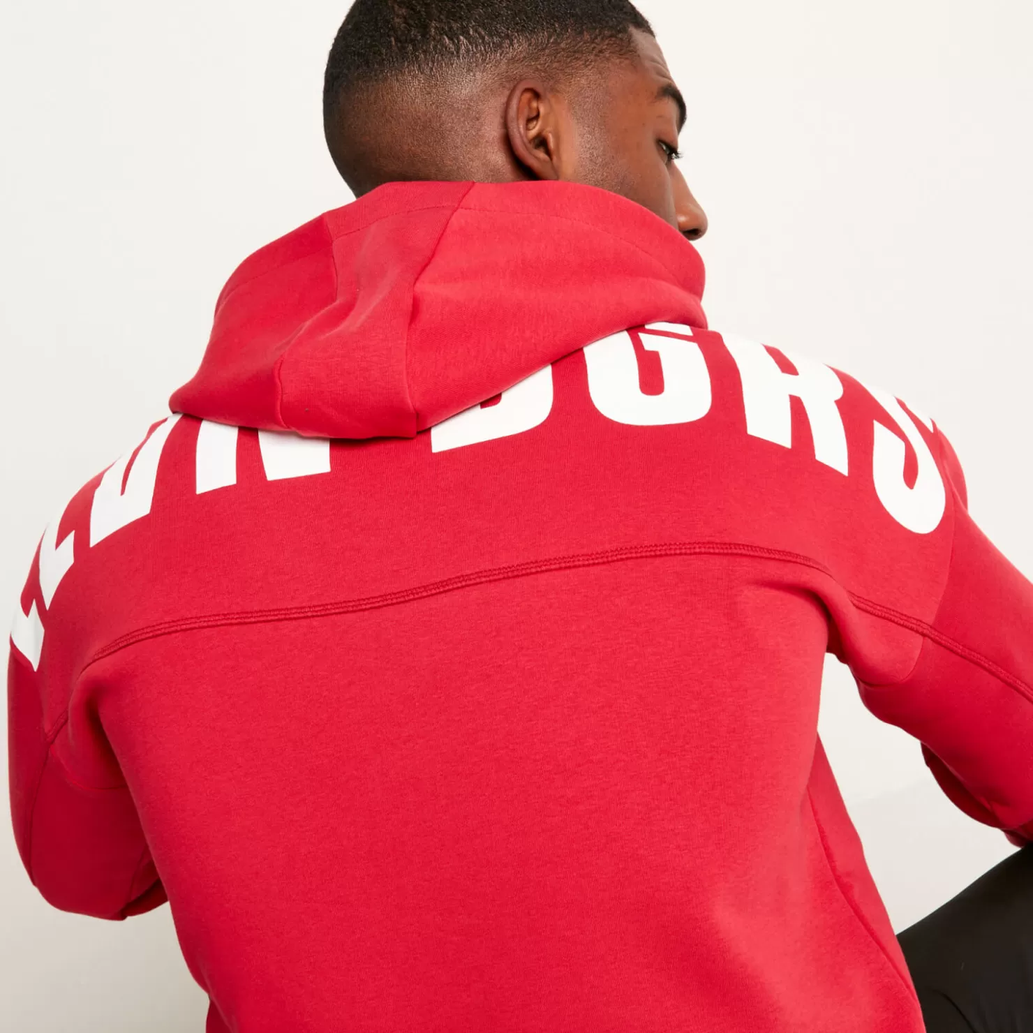 11 Degrees Hoodies< Unisex Large Logo Oversized Pullover Hoodie - Ski Patrol Red