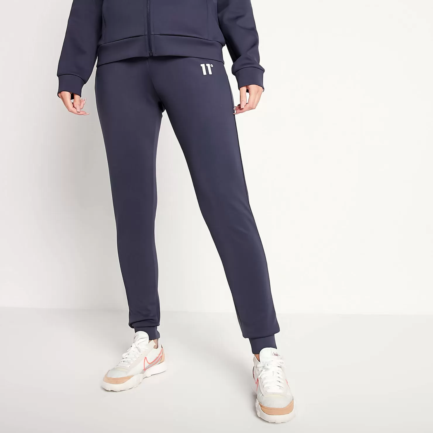 11 Degrees Tracksuits< Womens Core Poly Track Pants – Navy