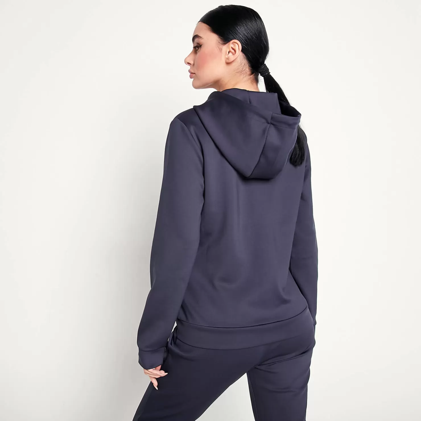 11 Degrees Tracksuits< Womens Core Poly Track Top With Hood – Navy