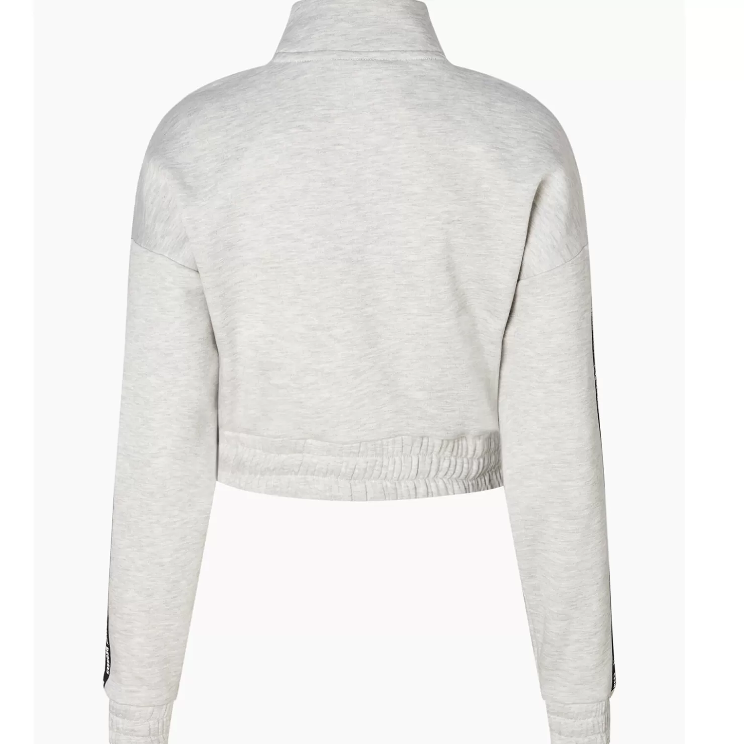 11 Degrees Sweatshirts< Womens Crystal Quarter Zip Cropped Sweatshirt – Tornado Grey Marl