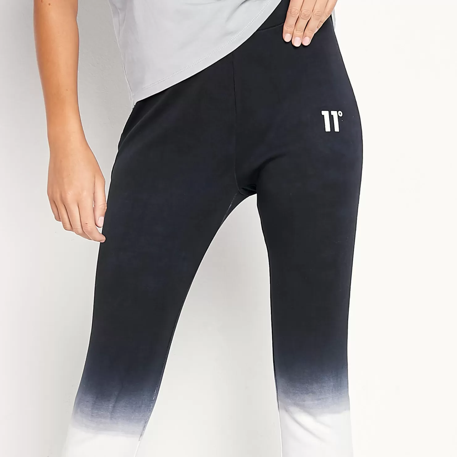 11 Degrees Leggings< Womens Dip Dye Leggings – Black / White