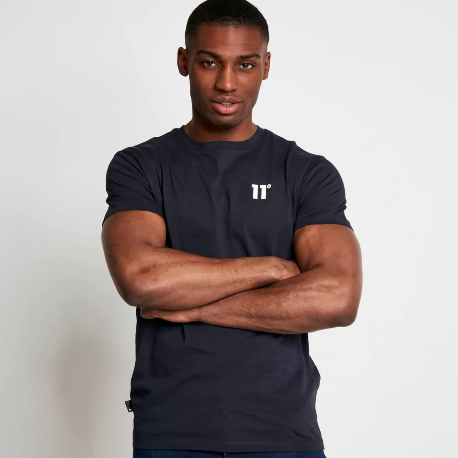 11 Degrees T-Shirts<Core Muscle Fit T-Shirt – Navy