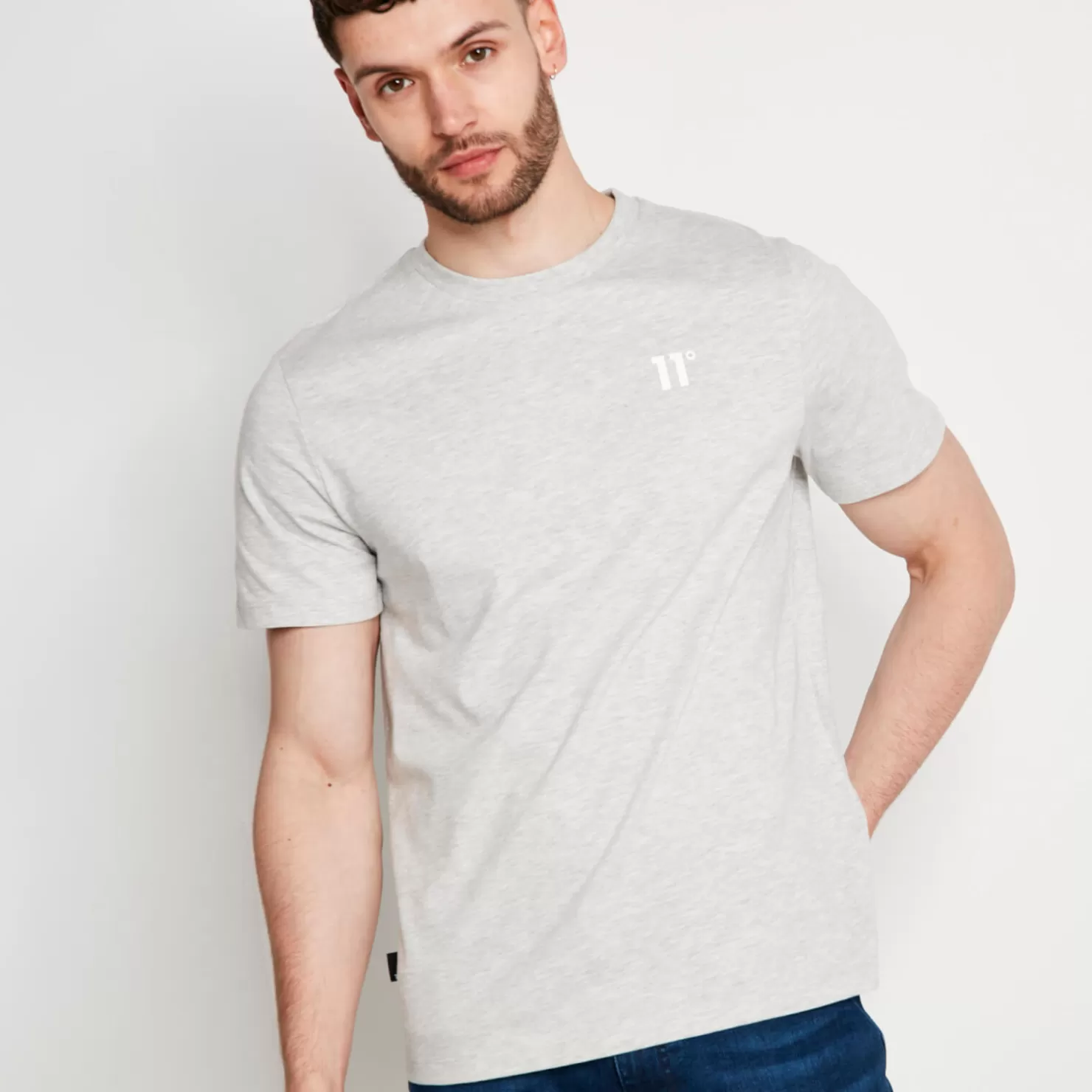 11 Degrees T-Shirts<Core T-Shirt – Grey Marl