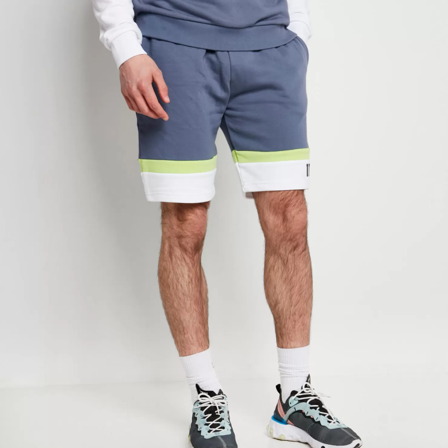 11 Degrees Shorts<Play Hard Shorts – Twister Grey / White / Sharp Green